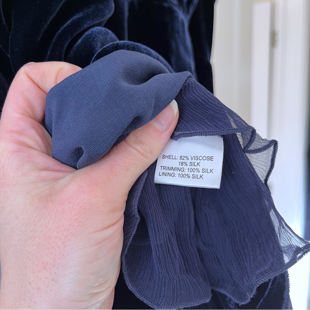 Velvet Blue Silk Blend Top, Size 14 NWT - Picture 6 of 9